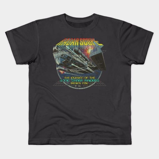 Radar Scope Sonic Gamma Raiders 1980 Kids T-Shirt by JCD666